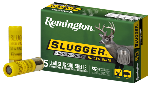Remington Ammunition 28608 Slugger High Velocity 20 Gauge 2.75" 1/2 oz Rifled Slug Shot 5 Per Box/ 50 Cs