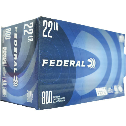Federal Range Pack Rimfire Ammunition .22 LR 40 gr. LRN 1200 fps 800/ct