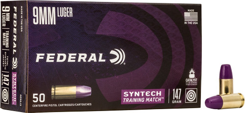 FEDERAL AE 9MM LUGER 147GR TSJ TRAINING MATCH 50RD 10BX/CS