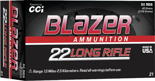 CCI BLAZER 22LR 40GR LEAD-RN 1200FPS 50RD 100BX/CS
