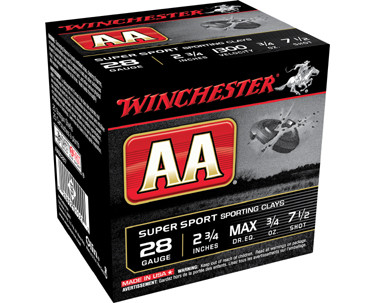 WIN AA SUPER SPORT 28GA 3/4OZ #7.5 25/10