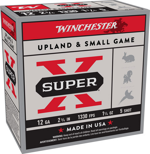 WINCHESTER SUPER-X 12GA 2.75" 1-1/4OZ #5 1330FPS 25RD 10BX/C