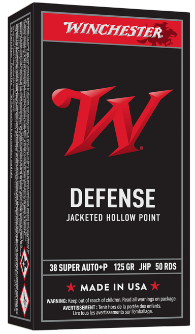 Winchester Ammo USA38AJHP USA  38Special 125gr Jacketed Hollow Point 50 Per Box/10 Case