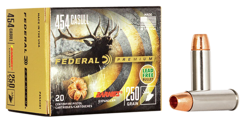 Federal P454XB1 Premium  454Casull 250gr Barnes Expander BRX 20 Per Box/10 Case
