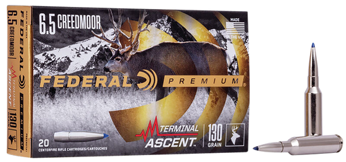 Federal P65CRDTA1 Premium Terminal Ascent 6.5Creedmoor 130gr 20 Per Box/10 Case