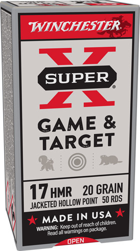 WINCHESTER SUPER-X 17HMR 20GR XTP JHP 2375FPS 50RD 20BX/CS
