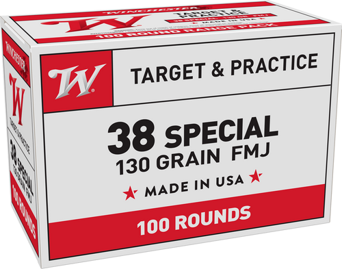 Winchester Ammo USA38SPVP USA Value Pack 38Special 130gr Full Metal Jacket 100 Per Box/5 Case