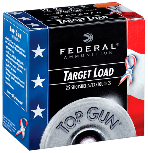 Federal TGL12US8 Top Gun Special Edition Red, White & Blue 12Gauge 2.75" 1 1/8oz 8Shot 25 Per Box/10 Case