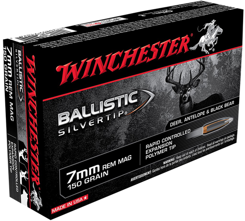 Winchester Ammo SBST7 Ballistic Silvertip  7mmRemMag 150gr Rapid Controlled Expansion Polymer Tip 20 Per Box/10 Case