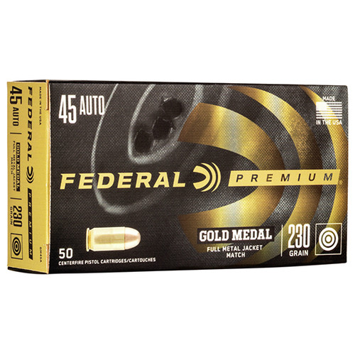 FED GOLD MEDAL 45ACP 230GR FMJ 50/20