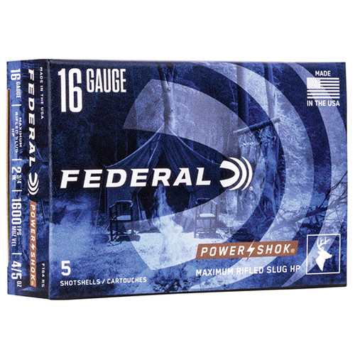 FED POWER-SHOK R SLUG 16GA 2.75 7/8OZ HP 5/50
