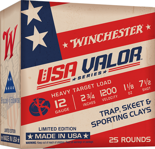 Winchester Ammo USAV127 USA Valor  12Gauge 2.75" 1 1/8oz 7.5Shot 25 Per Box/10 Case