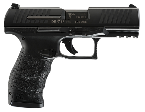Walther Arms 2807076 PPQ M2 45 ACP 12+1 4.25" Black Steel Barrel, Matte Black Tenifer Serrated Steel Slide, Black Polymer Frame w/Picatinny Rail, Black Finger Grooved Grip, 3 Auto Safety