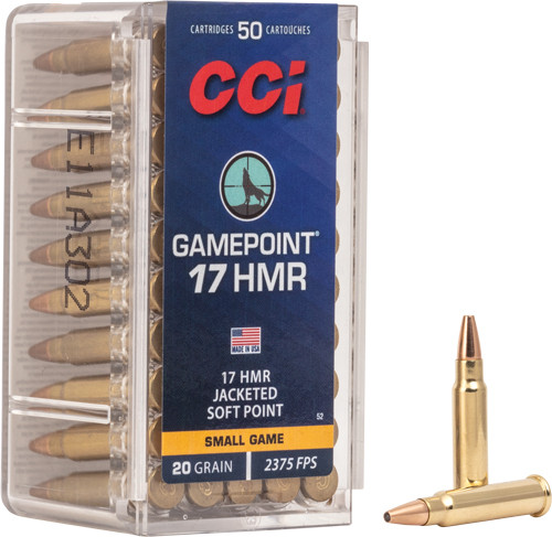 CCI GAMEPOINT 17HMR 20GR JSP 1875FPS 50RD 40BX/CS