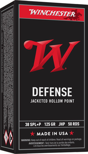 WINCHESTER USA 38 SPECIAL +P 125GR JHP 50RD 10BX/CS