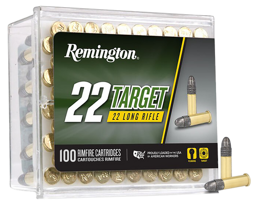 Remington Ammunition 21022 Target Rimfire 22LR 40gr Round Nose 50 Per Box/100 Case
