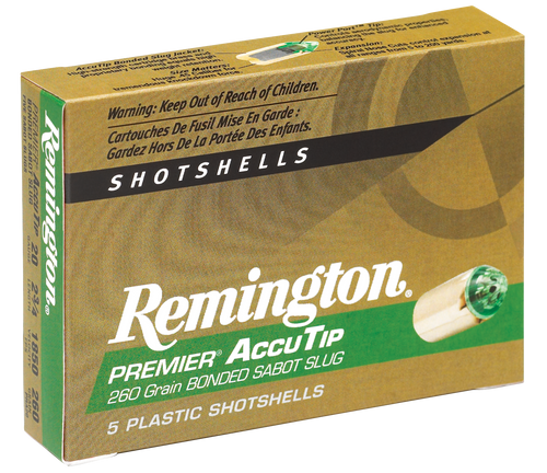 Remington Ammunition 20496 Premier AccuTip  20 Gauge 2.75" Sabot Slug Shot 5 Per Box/ 20 Cs