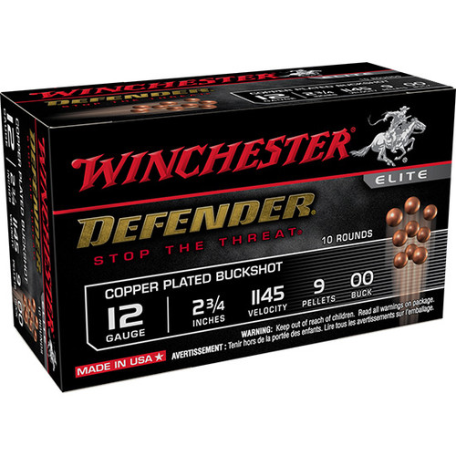 WIN DEFENDER 12GA 2.75 9PLT #00 COPPER 10/10