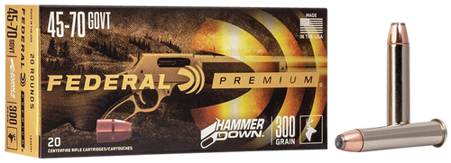 Federal LG45701 Premium HammerDown 45-70Gov 300gr Bonded Soft Point 20 Per Box/10 Case