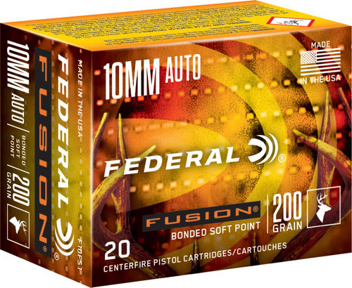 Federal Fusion Handgun Ammunition 10mm Auto 200 gr SP 20/ct