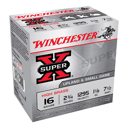 WIN SUPER-X UPLAND 16GA 2.75 1-1/8OZ #7.5 25/10
