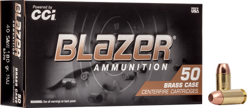 CCI BLAZER BRASS 40 SW 180GR FMJ 50RD 20BX/CS