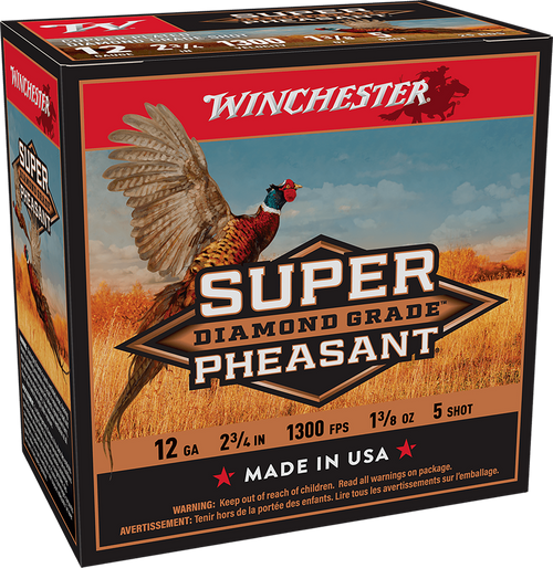 Winchester Ammo SPDG125 Super Pheasant Diamond Grade 12Gauge 2.75" 1 3/8oz 5Shot 25 Per Box/10 Case