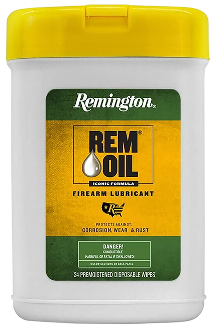 Remington Accessories 16325 Rem Oil  Cleans/Lubricates/Protects Wipes 24 Count