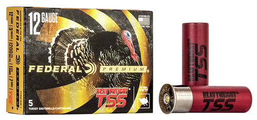 Federal PTSSX193F7 Premium Turkey Heavyweight TSS 12Gauge 3" 1 3/4oz 7Shot 5 Per Box/50 Case
