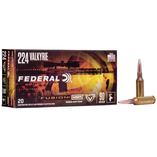 Federal Fusion Rifle Ammunition .224 Valkyrie 90 gr SP 2700 20/ct