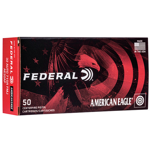 FED AMERICAN EAGLE 32ACP 71GR FMJ 50/20