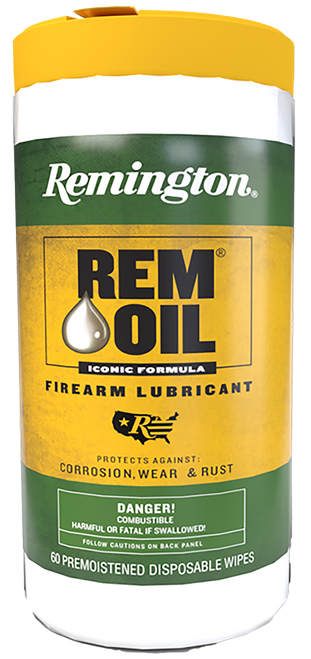 Remington Accessories 18384 Rem Oil Wipes Cleans/Lubricates/Protects 60 Count