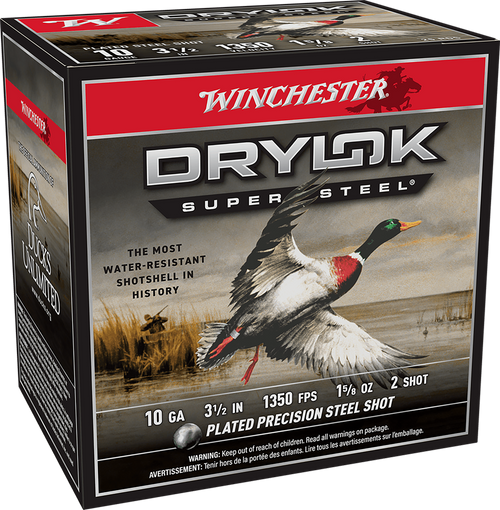 Winchester Ammo XSC102 Drylok Super Steel Magnum 10Gauge 3.50" 1 5/8oz 2Shot 25 Per Box/10 Case