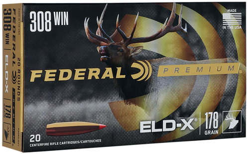 Federal P308ELDX1 Premium ELD-X 308Win 178gr 20 Per Box/10 Case