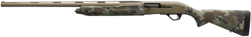 Winchester Repeating Arms 511313292 SX4 Hybrid Hunter 12 Gauge 3.5" Chamber 4+1 2.75" 28", FDE Cerakote Rec/Barrel, Woodland Camo Furniture, Fiber Optic Front Sight Left Hand