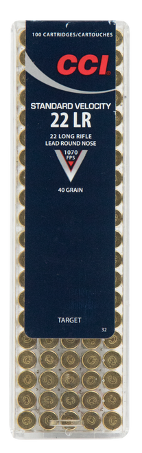 CCI 0032 Standard Velocity  22LR 40gr Lead Round Nose 100 Per Box/50 Case