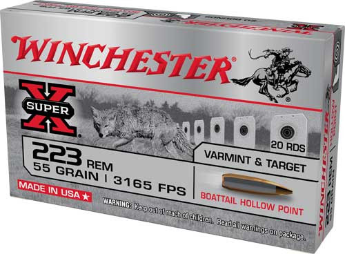 WINCHESTER SUPER-X 223 REM 55GR BTHP 20RD 25BX/CS
