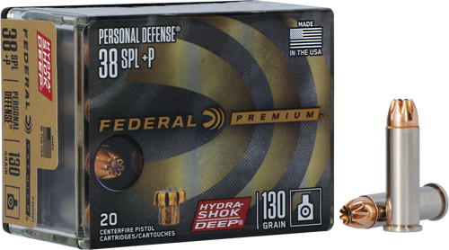 FEDERAL 38 SPECIAL+P 130GR HYDRA-SHOK JHP 20RD 10BX/CS