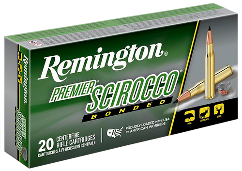 Remington Ammunition 29320 Premier Scirocco Bonded 243Win 90gr Swift Scirocco Bonded 20 Per Box/10 Case