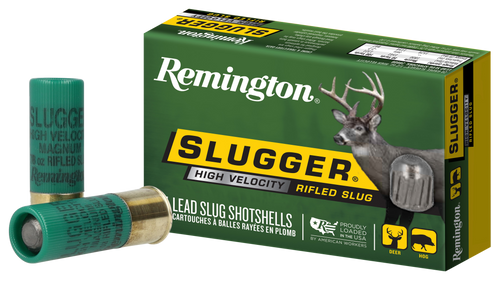 Remington Ammunition 28600 Slugger High Velocity 12 Gauge 2.75" 7/8 oz Rifled Slug Shot 5 Per Box/50 Cs