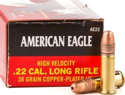 FEDERAL AE 22LR 38GR HP 1260FPS 40RD 100BX/CS