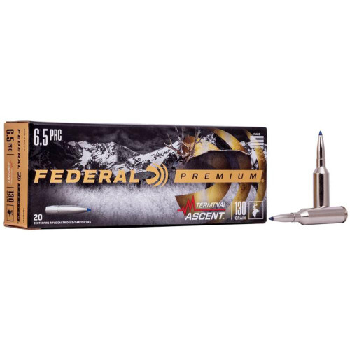 Federal Terminal Ascent Rifle Ammunition 6.5 PRC 130 gr 3000 fps 20/ct