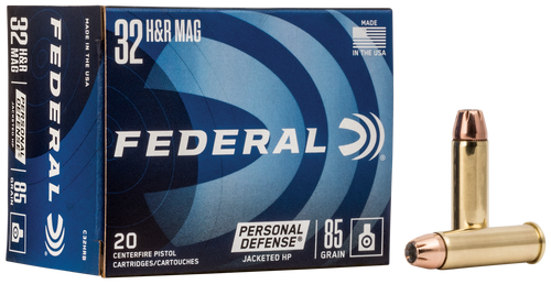 Federal C32HRB Personal Defense  32H&R Mag 85gr Jacketed Hollow Point 20 Per Box/25 Case