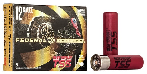 Federal PTSSX191F9 Premium Turkey Heavyweight TSS 12Gauge 3.50" 2 1/4oz 9Shot 5 Per Box/50 Case