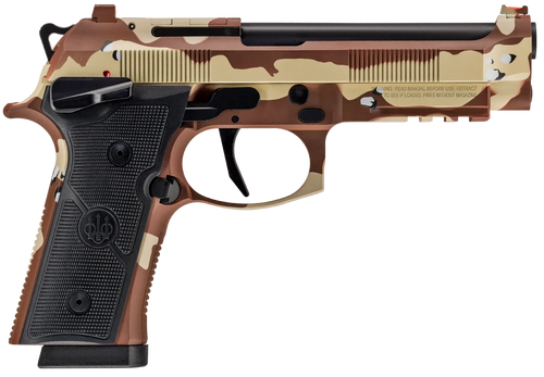 Beretta USA 92XI SAO 9mm Luger, 4.7" Barrel, 10+1, Chocolate Chip Camo Cerakote
