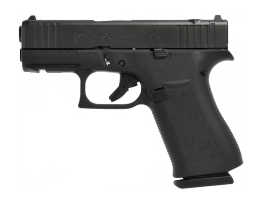 Glock 43X MOS 9mm Luger, 3.41" Barrel, 15+1, Black nDLC 