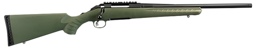 Ruger 6974 American Predator  Full Size 308 Win 4+1 18" Matte Black Threaded Barrel, Matte Black Steel Receiver w/Picatinny Rail, Moss Green Fixed Synthetic Stock