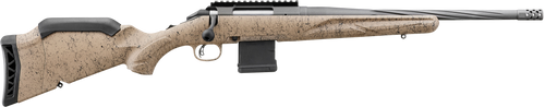 Ruger American II Ranch 5.56 NATO, 16.1" Barrel, 10+1, Flat Dark Earth Splatter / Cobalt Cerakote