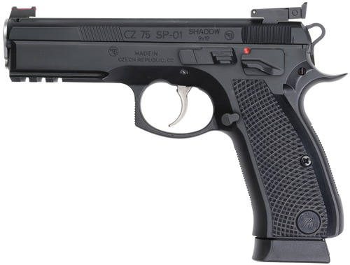 CZ Custom Shop SP-01 Shadow ACCU 9mm Luger, 4.6" Barrel, 18+1, Black Polycoat