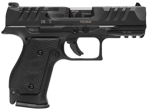 Walther Arms 2872111 PDP Steel Frame 9mm Luger 15+1 4" Black Steel Barrel, Matte Black Tenifer Optic Ready/Serrated Steel Slide, Black Steel Frame w/Picatinny Rail, Textured Wraparound Grip